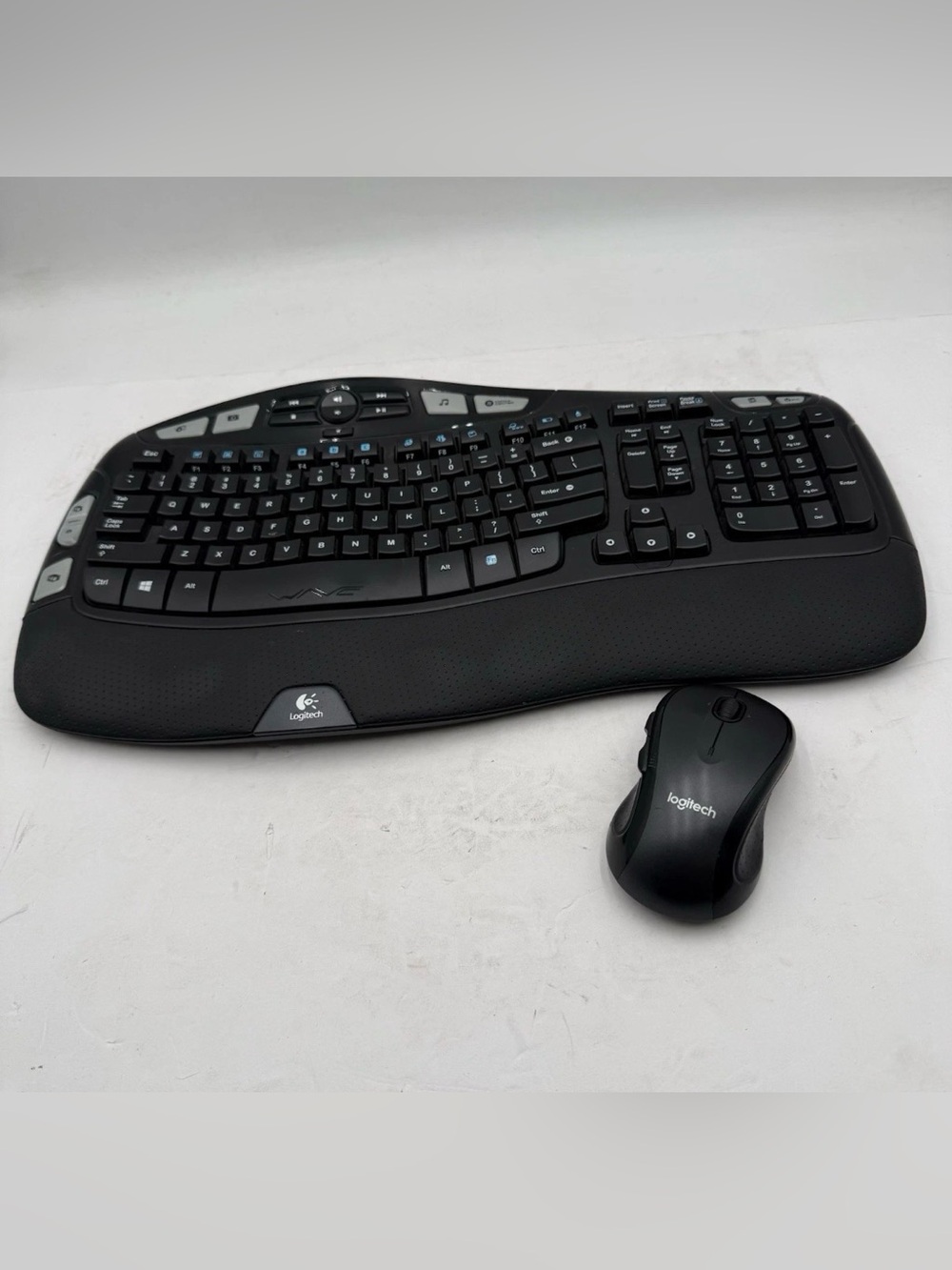 E3 Logitech MK550 K350 Wireless Comfort Wave Ergonomic Keyboard M510 And Dongle